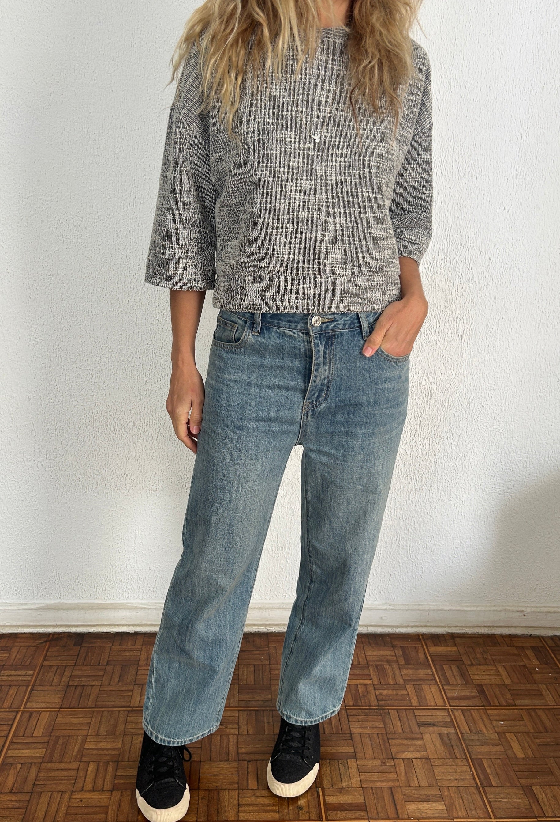 Blusa Sino Tweed P&B