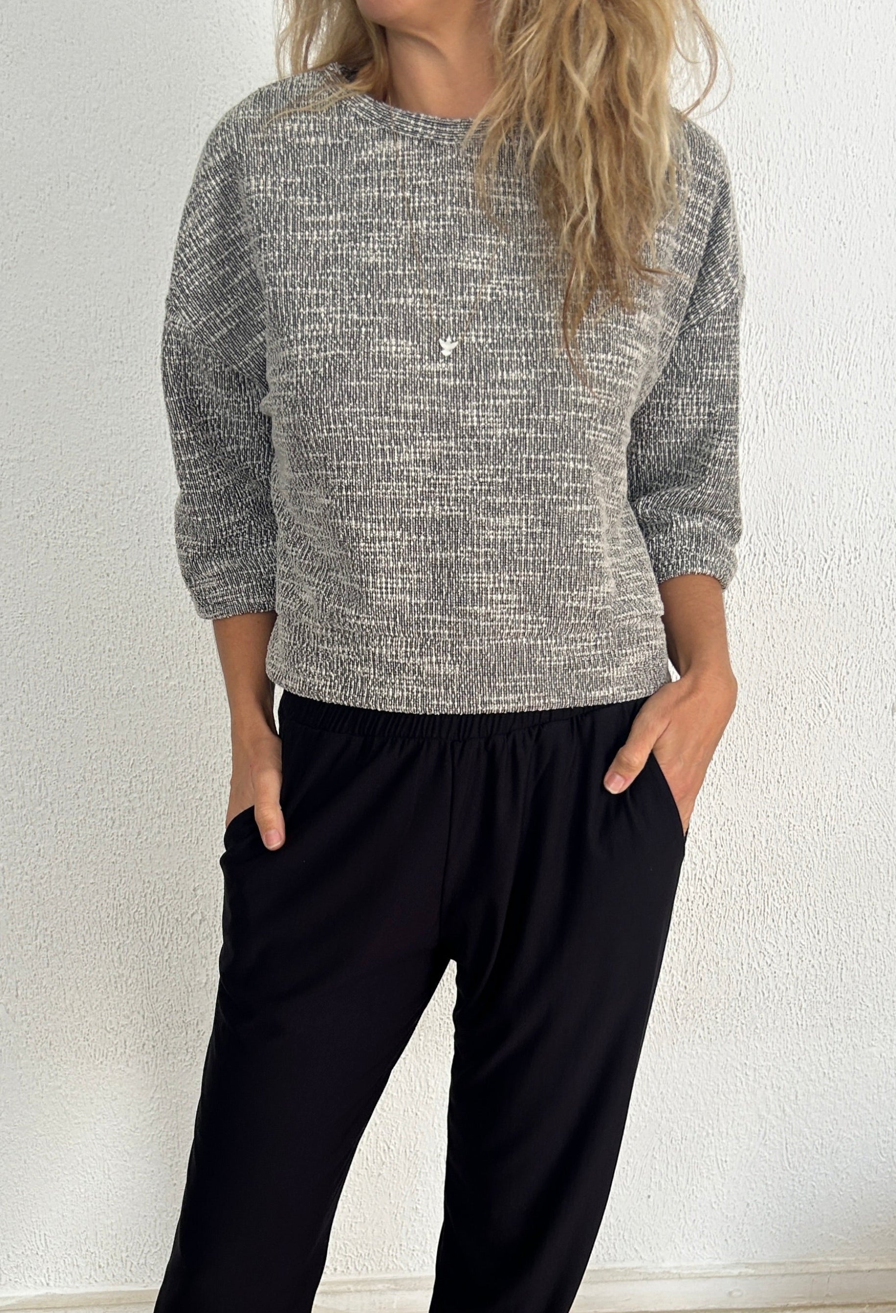 Blusa Sino Tweed P&B