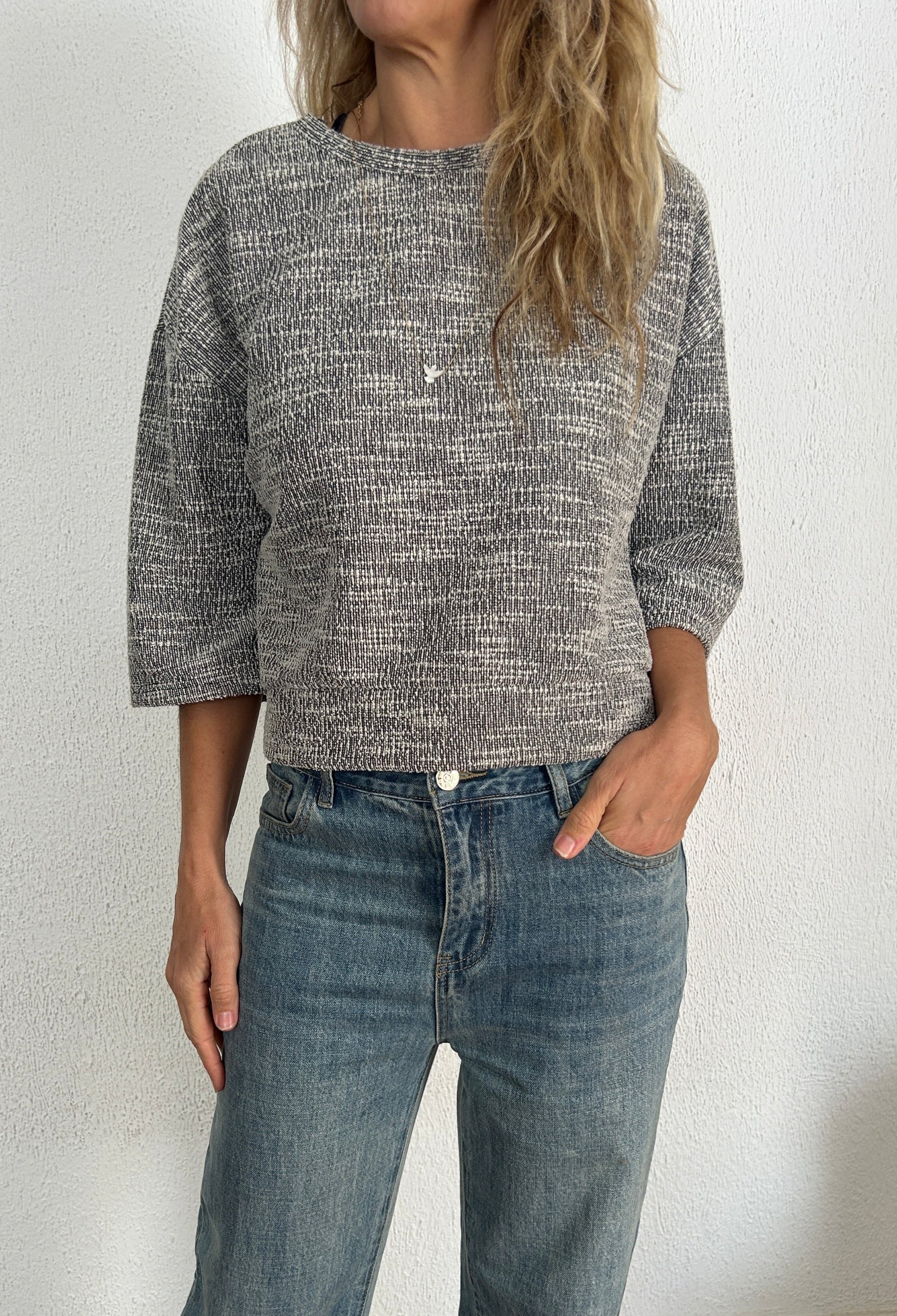 Blusa Sino Tweed P&B